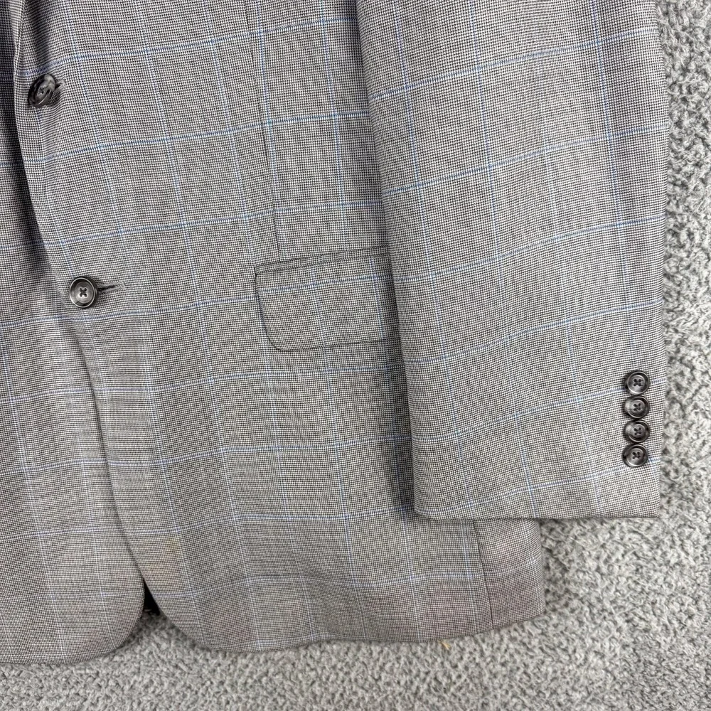 Jos A Bank Blazer Mens 41R Wool Tailored Fit Plaid‎ Check Suit Jacket Classic